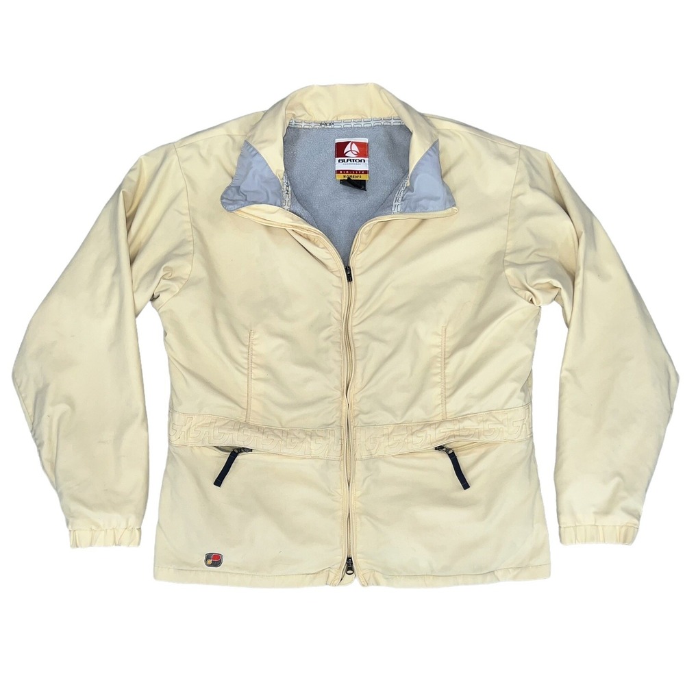 Burton Snowboards Biolite Fleece Lined Woman's Jacket Full Zip Yellow See Desc